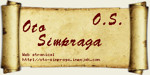 Oto Šimpraga vizit kartica